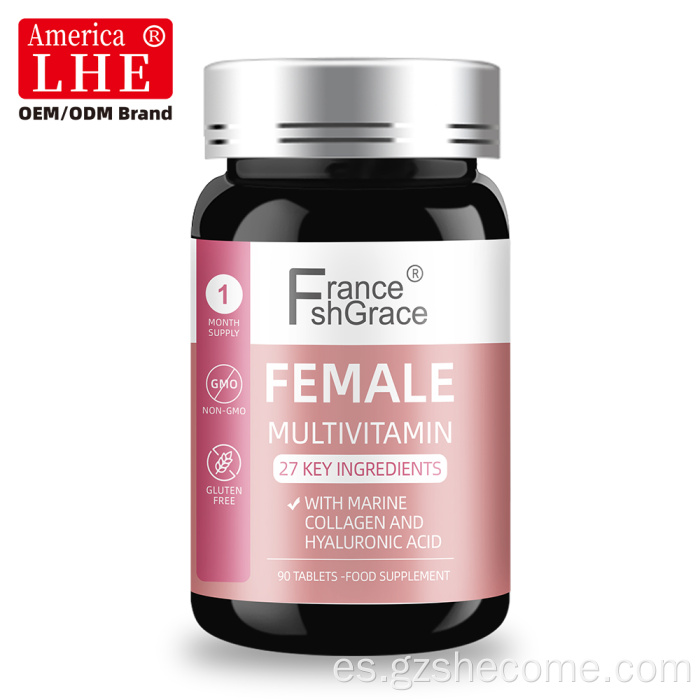 Shecome Tabletas multivitamínicas femeninas Salud de los huesos de la piel